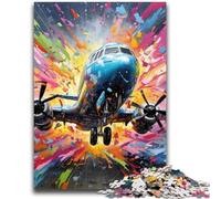 Puzzles 1000 pièces pour Adolescents, Puzzles d'avions colorés, Jeu de Quiz, idéal comme Cadeau pour Toute la Famille (50x75cm)