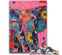 Puzzles 1000 pièces pour Adolescents, Puzzles éléphants psychédéliques pour Adolescents, Jouets éducatifs et éducatifs, Jeux familiaux, Cadeaux d'anniversaire et Cadeaux Uniques (26x38cm)