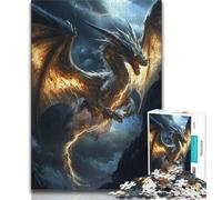 Puzzles 1000 pièces pour Adolescents Puzzles Fantasy Flying Dragon pour Adolescents, idéal comme Cadeau pour Toute la Famille à partir de 14 Ans (Taille 75x50cm)