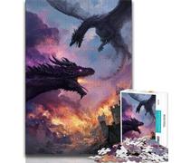 Puzzles 1000 pièces pour Adolescents Puzzles Fantasy Flying Dragon pour Adolescents, idéal comme Cadeau pour Toute la Famille à partir de 14 Ans (Taille 75x50cm)