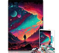 Puzzles 1000 pièces pour Adolescents, Puzzles Galaxie néon pour Adolescents, Jeu de Quiz, décoration Murale, Cadeaux d'anniversaire et de Noël Uniques (Taille 75x50cm)