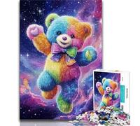 Puzzles 1000 pièces pour Adolescents, Puzzles Ours en Peluche colorés, idéal comme Cadeau pour Toute la Famille (Taille 75x50cm)