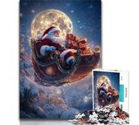 Puzzles 1000 pièces pour Adolescents, Puzzles Père Noël pour Adultes, Anti-Stress, défi Difficile, Cadeaux Secrets du Père Noël (Taille 75x50cm)