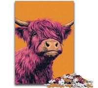 Puzzles 1000 pièces pour Adolescents, Puzzles Vaches des Highlands pour Adolescents, Jouets éducatifs et éducatifs, Jeux familiaux, Cadeaux d'anniversaire et Cadeaux Uniques (50x75cm)