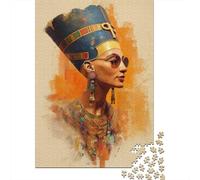 Puzzles 1000 Pièces pour Adolescents Queen Nefertiti's Modern Twist Puzzles pour Adolescents, Jouets, Décoration Murale, Cadeaux pour Femmes, Cadeau d'anniversaire, Cadeaux, 70x50cm/1000pcs
