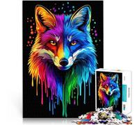 Puzzles 1000 pièces pour Adolescents Rainbow Fox Pop Art Fox Co Jouet éducatif intellectuel décompressant Super Cadeau 75x50cm