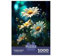 Puzzles 1000 Pièces pour Adolescents Rainy Chamomile Flower Puzzles pour Adultes - Jeux De Détente - Assemblage De Motifs pour Les Amateurs De Jeux 38x26cm/1000pcs
