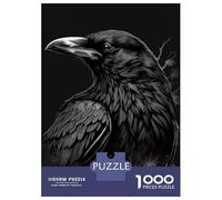 Puzzles 1000 Pièces pour Adolescents Raven Black Retro Puzzles pour Adultes - Jeux De Détente - Assemblage De Motifs pour Les Amateurs De Jeux 38x26cm/1000pcs