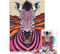 Puzzles 1000 pièces pour Adolescents Rayures zébrées Défi Difficile pour soulager Le Stress Améliorer la mémoire 52x38cm