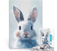 Puzzles 1000 pièces pour Adolescents Regard de lièvre d'hiver Jeux éducatifs Décoration d'intérieur Décoration Parfaite 75x50cm