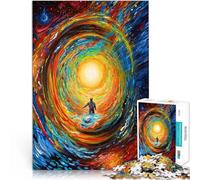 Puzzles 1000 pièces pour Adolescents Regarder vers l'infini Compétition de Vitesse Manuelle Cadeaux pour Les Amis et la Famille 52x38cm