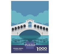 Puzzles 1000 Pièces pour Adolescents Rialto Bridge in Venice Over Canal Puzzle pour Adultes Jeux De Famille Améliorez Vos Souvenirs Offrez-Vous Un Cadeau pour Toute La Famille 70x50cm/1000pcs