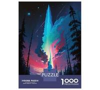 Puzzles 1000 Pièces pour Adolescents Rocket in The Night Sky Puzzles pour Adolescents - Jeux Relaxants Et Anti-Stress - Idéal comme Cadeau pour Toute La Famille 38x26cm/1000pcs