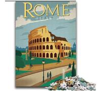 Puzzles 1000 pièces pour Adolescents Rome Convient aux 14 Ans et Plus Jeu Stimulant Excellent Cadeau pour Les Jeux (38x52cm) 1000 pièces