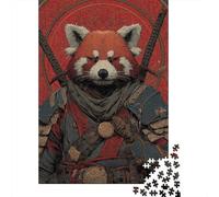 Puzzles 1000 Pièces pour Adolescents Samurai Red Panda Armor Puzzles pour Adolescents, Jouets, Décoration Murale, Cadeaux pour Femmes, Cadeau d'anniversaire, Cadeaux, 52x38cm/1000pcs