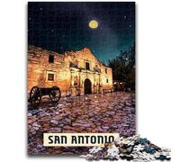 Puzzles 1000 pièces pour Adolescents, San Antonio, Cadeau éducatif idéal pour Toute la Famille (26x38cm)