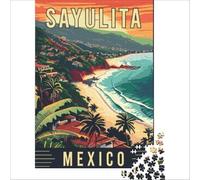 Puzzles 1000 pièces pour Adolescents Sayulita's Bohemian Bliss | Analyse et logique Décompression intellectuelle pour un anniversaire Noël 38x52cm