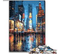 Puzzles 1000 pièces pour Adolescents, Scène de Rue de New York, à partir de 14 Ans, pour s'amuser en Famille et Jouer Le Soir, Collection d'artistes, Beaux-Arts (Taille 50x75cm)