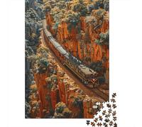 Puzzles 1000 Pièces pour Adolescents Scenic Mountain Train Journey Puzzles pour Adolescents, Jouets, Décoration Murale, Cadeaux pour Femmes, Cadeau d'anniversaire, Cadeaux, 70x50cm/1000pcs