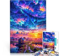 Puzzles 1000 pièces pour Adolescents Sérénade au Coucher du Soleil Jouets Anti-Stress Car C'est Un pour Toute la Famille 75x50cm