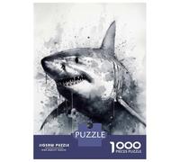 Puzzles 1000 Pièces pour Adolescents Shark Inked Marine Hunter Puzzles pour Adolescents, Jouets Anti-Stress, Difficile, Excellent Cadeau pour Les Jeux 38x26cm/1000pcs