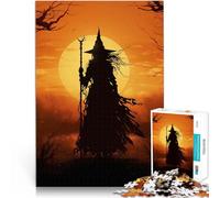Puzzles 1000 pièces pour Adolescents Silhouette Sombre sous la Lune Jouets à Faire soi-même Excellent Cadeau pour Les Jeux 52x38cm