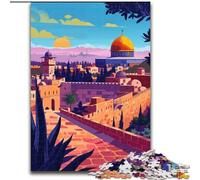 Puzzles 1000 pièces pour Adolescents, Skyline de Jérusalem, Jouets éducatifs et éducatifs, Cadeaux d'anniversaire Uniques pour Les 14 Ans et Plus, 50x75cm