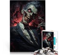 Puzzles 1000 pièces pour Adolescents Sourire Effrayant de Zombie Jeux Jouets Cadeaux est idéal comme Cadeau pour Toute la Famille 75x50cm