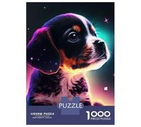 Puzzles 1000 Pièces pour Adolescents Space Dog Puzzle Adulte Jouet Décoration Murale Vacances À La Maison Tuer Le Temps Aider À Stimuler Le Cerveau 52x38cm/1000pcs