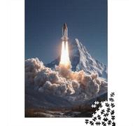 Puzzles 1000 Pièces pour Adolescents Space Shuttle Launch-6 Puzzle Jeux Relaxants, Amusants Et Humoristiques Cadeau d'anniversaire, Cadeaux, 52x38cm/1000pcs