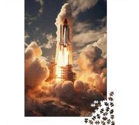 Puzzles 1000 Pièces pour Adolescents Space Shuttle Launch Poster Puzzles pour Adultes - Jeu Manuel - Décoration Parfaite pour Les Amateurs De Jeux 70x50cm/1000pcs
