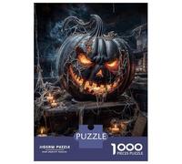 Puzzles 1000 Pièces pour Adolescents Spooky Halloween Pumpkin Puzzle Jouet Décoration Murale Vacances À La Maison Cadeaux pour Les Amis Et La Famille 38x26cm/1000pcs