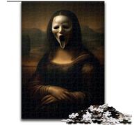 Puzzles 1000 pièces pour Adolescents, Squelette de la Joconde, Jouet éducatif et décompressant, Cadeau d'anniversaire, décoration Murale (Taille 50x75cm)