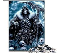 Puzzles 1000 pièces pour Adolescents, Squelette Guerrier, Jouets éducatifs, Anti-Stress, décoration d'intérieur Unique et Cadeaux (Taille 50x75cm)
