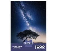 Puzzles 1000 Pièces pour Adolescents Starry Sky, Lone Tree Puzzles pour Adolescents, Jouets Anti-Stress, Difficile, Excellent Cadeau pour Les Jeux 52x38cm/1000pcs