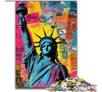 Puzzles 1000 pièces pour Adolescents, Statue de la Liberté, Jouet éducatif et décompressant, idéal comme Cadeau pour Toute la Famille (Taille 50x75cm)
