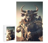 Puzzles 1000 pièces pour adolescents Steampunk Bull Soldat Armor Puzzles pour adultes Jeux de relaxation Cadeaux pour femmes Cadeaux pour amis et famille 1000 pièces