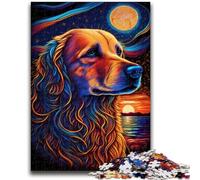 Puzzles 1000 pièces pour Adolescents Style Golden Retriever pour Les 14 Ans et Plus Défi éducatif Activités Amusantes à la Maison, Cadeaux d'anniversaire, Cadeaux de Voyage 50x75cm