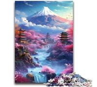 Puzzles 1000 pièces pour Adolescents, Style Japonais, Paysage, Divertissement en Famille, activités à la Maison, Cadeau d'anniversaire, Cadeau de Voyage, pour Les Enfants de 14 Ans et Plus, 38x26cm