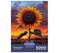 Puzzles 1000 Pièces pour Adolescents Sunflower at Sunset Puzzles pour Adolescents - Jeux Relaxants Et Anti-Stress - Idéal comme Cadeau pour Toute La Famille 52x38cm/1000pcs