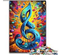 Puzzles 1000 pièces pour Adolescents, Symboles musicaux, Jouets Anti-Stress, Cadeaux d'anniversaire Uniques pour Les 14 Ans et Plus (Taille 50x75cm)