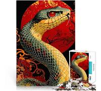 Puzzles 1000 pièces pour Adolescents Tatouage de Serpent Japonais Analyse et logique Convient pour la décoration de Bureau 52x38cm