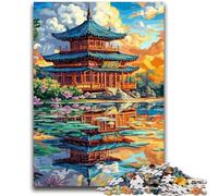Puzzles 1000 pièces pour Adolescents Temple Antique Japonais Jeux éducatifs Décoration d'intérieur Collection d'artistes, Beaux-Arts 26x38cm