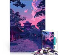 Puzzles 1000 pièces pour Adolescents Temple Japonais au crépuscule Analyse et logique est idéal comme Cadeau pour Toute la Famille 75x50cm