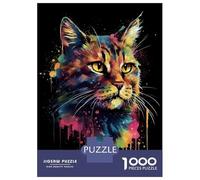 Puzzles 1000 Pièces pour Adolescents The Asheera Cats Colorful Puzzle Jeux Relaxants, Amusants Et Humoristiques Cadeau d'anniversaire, Cadeaux, 70x50cm/1000pcs