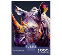 Puzzles 1000 Pièces pour Adolescents The Shy Rhino Puzzles pour Adolescents, Jouets Anti-Stress, Difficile, Excellent Cadeau pour Les Jeux 38x26cm/1000pcs