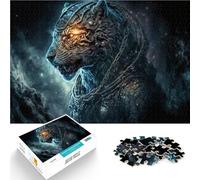 Puzzles 1000 pièces pour Adolescents Tigre céleste Jeu Familial Anti-Stress Défi Difficile Améliorer la mémoire 50x70cm