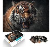 Puzzles 1000 pièces pour Adolescents Tigre en colère Entraînez Votre Cerveau et Vos Mains Améliorer la mémoire 52x38cm