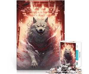 Puzzles 1000 pièces pour Adolescents Torii du Loup Japonais Compétition de Vitesse Manuelle Cadeaux du Père Noël Secret 38x26cm