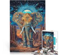 Puzzles 1000 pièces pour Adolescents Totem de l'éléphant Réduction du Stress intéressante Améliorer la mémoire 75x50cm